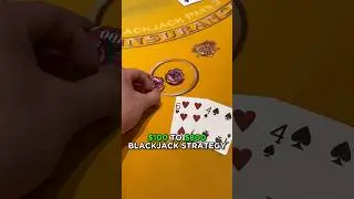 $100 to $800 in 3 steps! #shorts #blackjack #casino