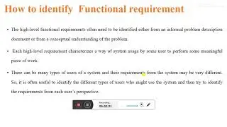 How to identify functional requirement of a system