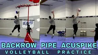 Hitting Pipe with AcuSpike + 2 Ball Bounce | Volleyball Practice (10-15-20)
