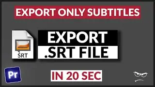 How to Export SRT Subtitles | Premiere Pro 2023