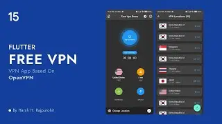 15.Designing a Stunning VPN Card UI with Country Flags | Free VPN App In Flutter