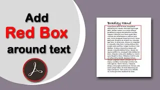 How to add a red box around text in pdf with Adobe Acrobat Pro DC