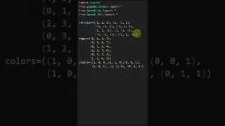 CREATE 3D CUBE USING PYTHON | PYTHON OPENGL #shorts #python #pythonprogramming #coding