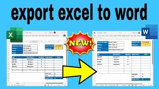 export excel to word