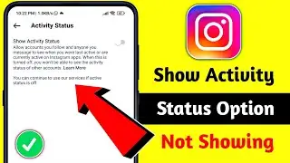 how to turn off active status on instagram 2024 | instagram show activity status option not showing