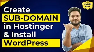 How to create subdomain and install WordPress in Hostinger | how to create subdomain in Hostinger