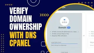 Verify domain ownership via DNS record in cPanel - New Video