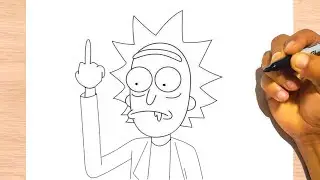 How to Draw RICK (Rick and Morty) easy - Drawing Step by Step
