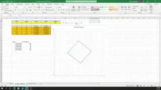 How to rotate a square in 2D in Excel