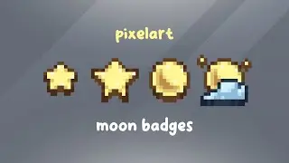 How I Made Pixelart Moon Sub Badges - Aseprite Tutorial