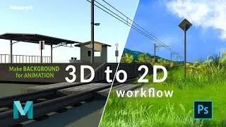 Learn how to MIX 3D with 2D use of Maya and Photoshop for BEGINNERS by Pixeench