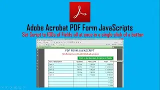 PDF Script to Set Script to infinite number of Fields all at once with single Button click