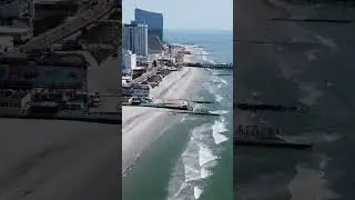 Atlantic City by drone New Jersey USA 2023 #cassino #Beach #ocean