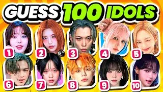 NAME 100 KPOP IDOLS (2024 Edition) ⚡️ GUESS THE IDOL (Most popular idols) - KPOP QUIZ 2024