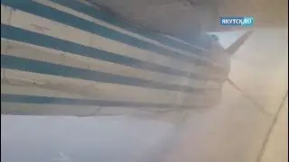 Полет Ан-24 на одном двигателе сняли на видео