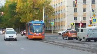 город уфа осень 2022 уфимский трамвай депо зорина. ул аксакова Ufa tram ufa city  2022 street russia