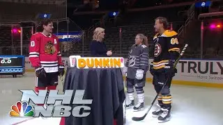 Patrick Sharp, David Pastrnak, Kendall Coyne Schofield compete in shootout for charity | NBC Sports