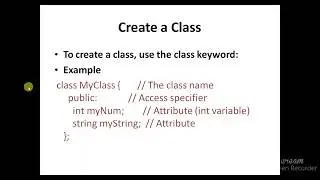 Classes and Objects in C++