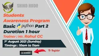 MJIT Students Awareness Program 4 | Basic of Python 2