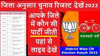 District Wise CM Election Result 2022-जिले में किस नेता को कितने वोट मिले यहां से देखें