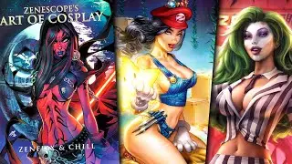 🥵Zenescope's Art of Cosplay: Zenflix & Chill art book preview: Pin up girls & Fan art!