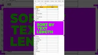 Sort By Text Length In Excel 👌💥 SORT and LEN function 