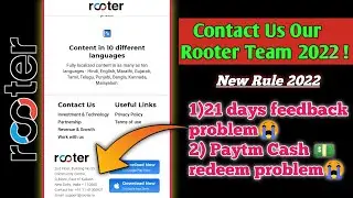 how to contact rooter support team 2022 🤔| rooter team se contact kaise kare | Rooter App !!
