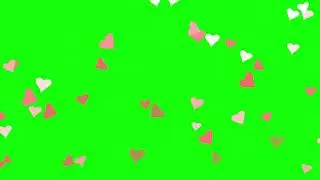 pink heart particle loop animation with green screen stock footage HD - Download Stock Footage