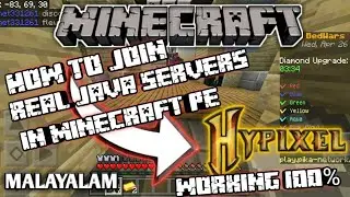 How To Join Real Java Servers Permuim in mcpe 100% working #malayalam #minecraft