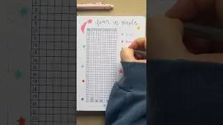 2024 bullet journal - year in pixels ⭐️🌈