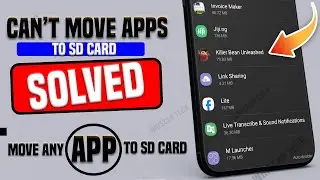 Can't Move Apps to SD card? Do this | How to force transfer Apps to SD | Move TO Sd Card Not Showing