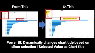 Power BI: Dynamically changes chart title based on slicer selection | Selected Value as Chart title