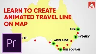 Create Animated Travel Map Line Animation | Adobe Premiere Pro Tutorial