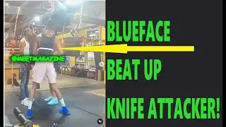 Blueface STABBED! FIGHT with man in gym for KNIFE ATTACK! 