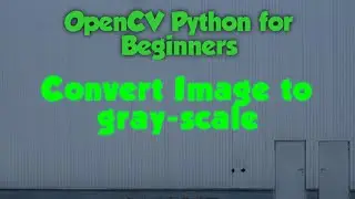 How to convert Image to Grayscale with python openCV