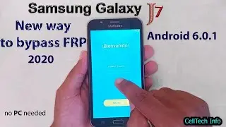 Samsung galaxy J7 Frp Unlock Bypass Google Account Lock 2020 Android 6.0.1|Quitar cuenta | Retire iD