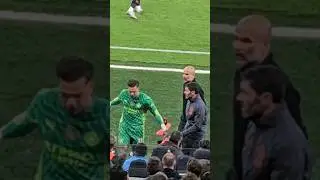 MAN CITY GOALKEEPER EDERSON KICKS OUT AFTER BEING SUBBED BY PEP: Tottenham v Manchester City