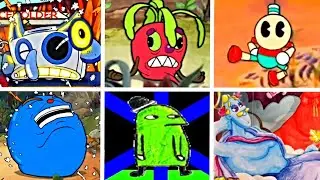 Cuphead - All Secret Hidden Boss Intros & Knockouts Animations