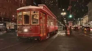 Beautiful New Orleans Streetcar At Night - Catch A Ride On History!