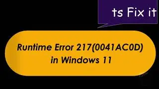 How to Fix – Runtime Error 217 in Windows 11