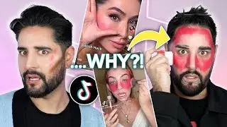 Testing Weird (But Kind Of Genius) Viral TikTok Makeup / Skincare Hacks 💜🖤 The Welsh Twins