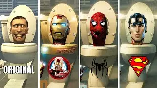 SKIBIDI TOILET - ORIGINAL or SUPERHEROES ( Superman, Batman, Spiderman, Ironman, Wolverine, Hulk )