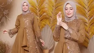 Gamis brokat elegan mewah dress kondangan dress wisuda