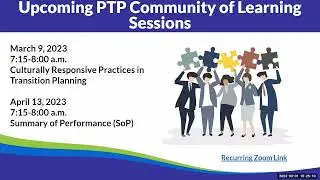 PTP Community of Learning Introduction to Transition Assessments and Outside Agencies