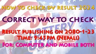 How to check dv result 2024 in just 3 min. From PC or mobile, tutorial for both. Quick and easy way