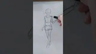 Sketching a random full body girl from sketch #howtodrawanime #howtodraw