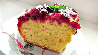 Кекс с вишней  🍒   Простой вишневый пирог  🍒