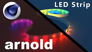 Cinema 4D - Arnold Tutorial - Connecting Arnold to Mograph - LED rainbow strip