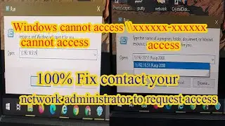 100% You do not have permission to access \\IP contact your network administrator to request access