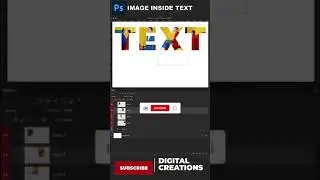 Photoshop cc 2021 | How to insert picture inside text in Photoshop #shorts